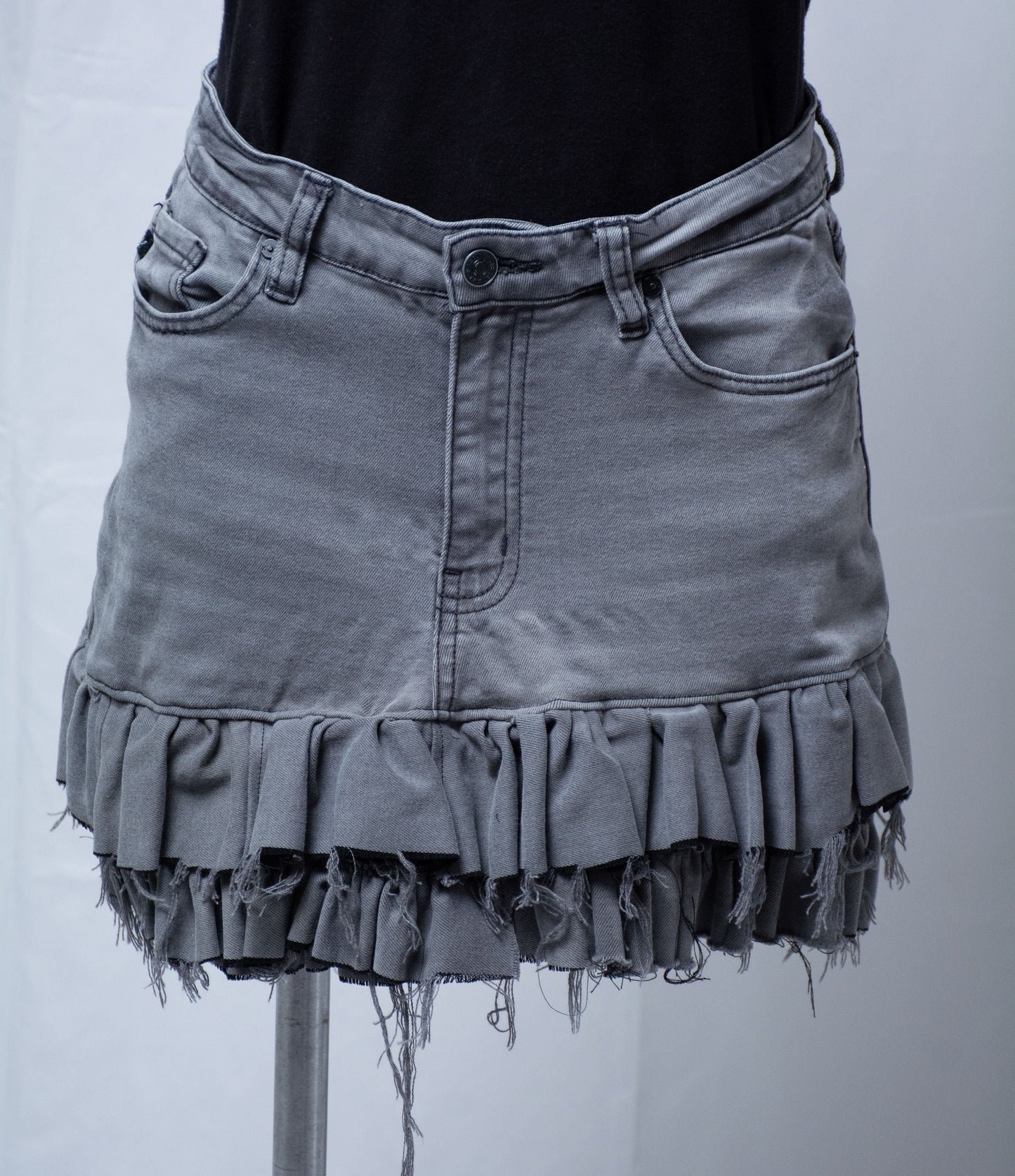 Repurposed Mini Denim Skirt