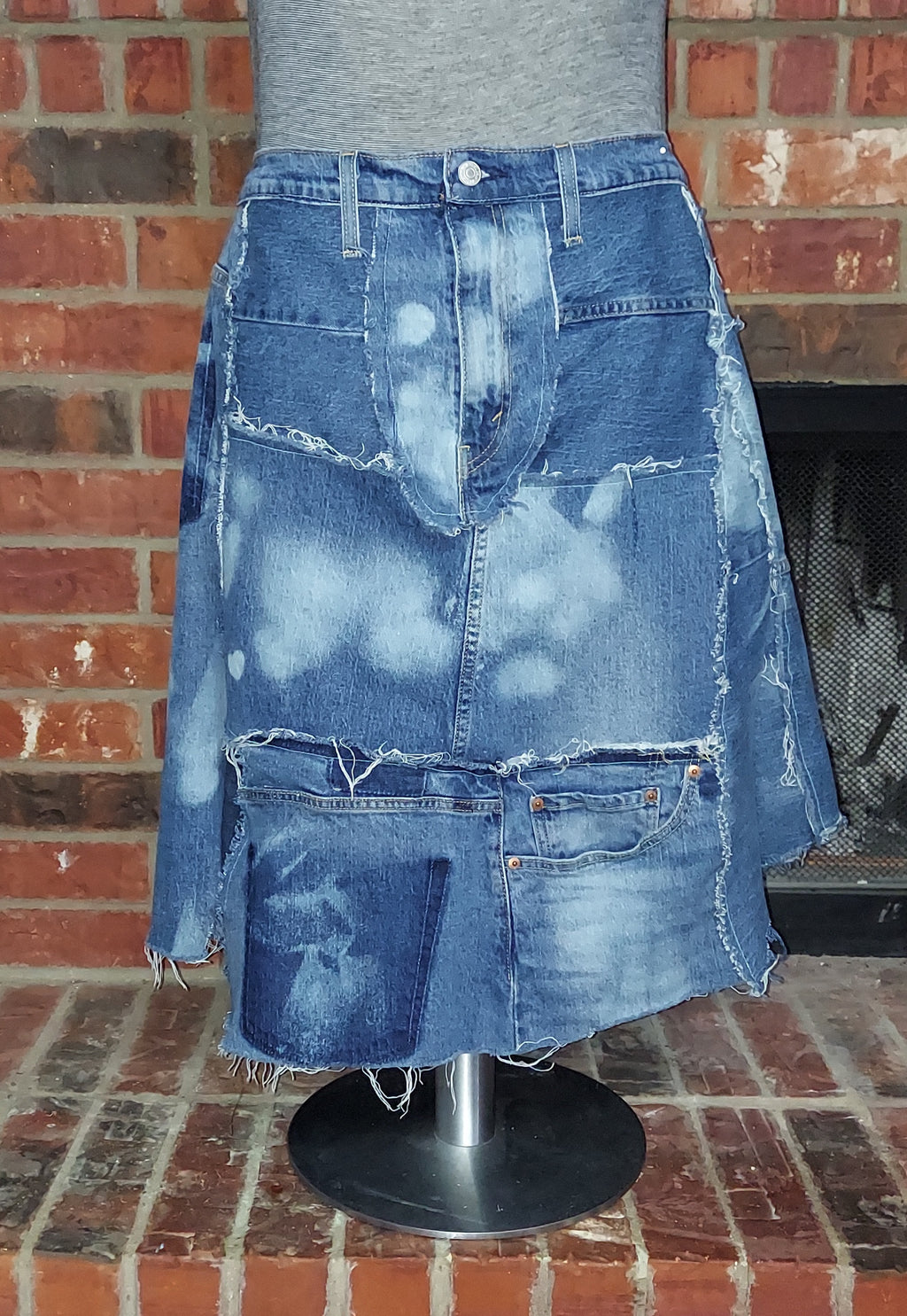 Patchwork Denim skirt