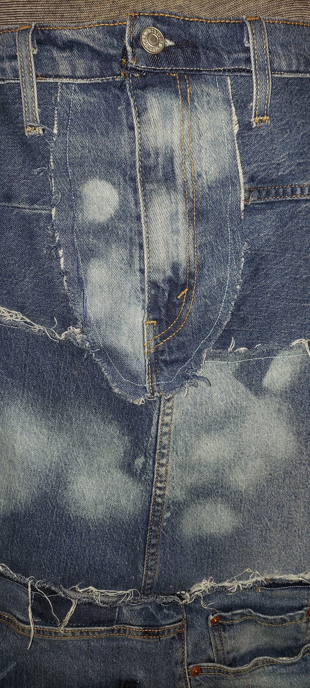 Patchwork Denim skirt