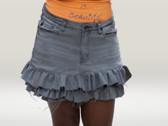 Repurposed Mini Denim Skirt