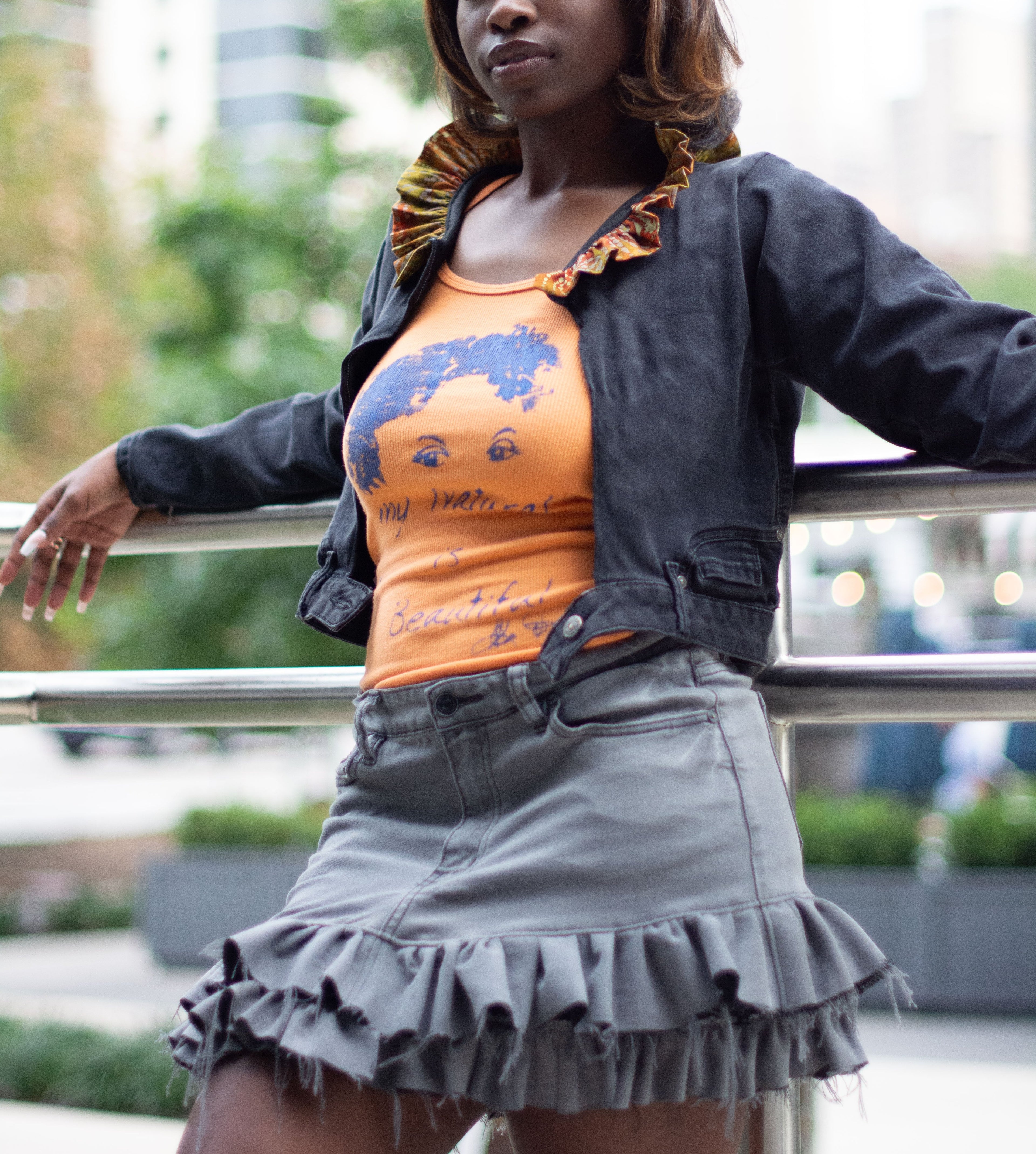 Repurposed Mini Denim Skirt