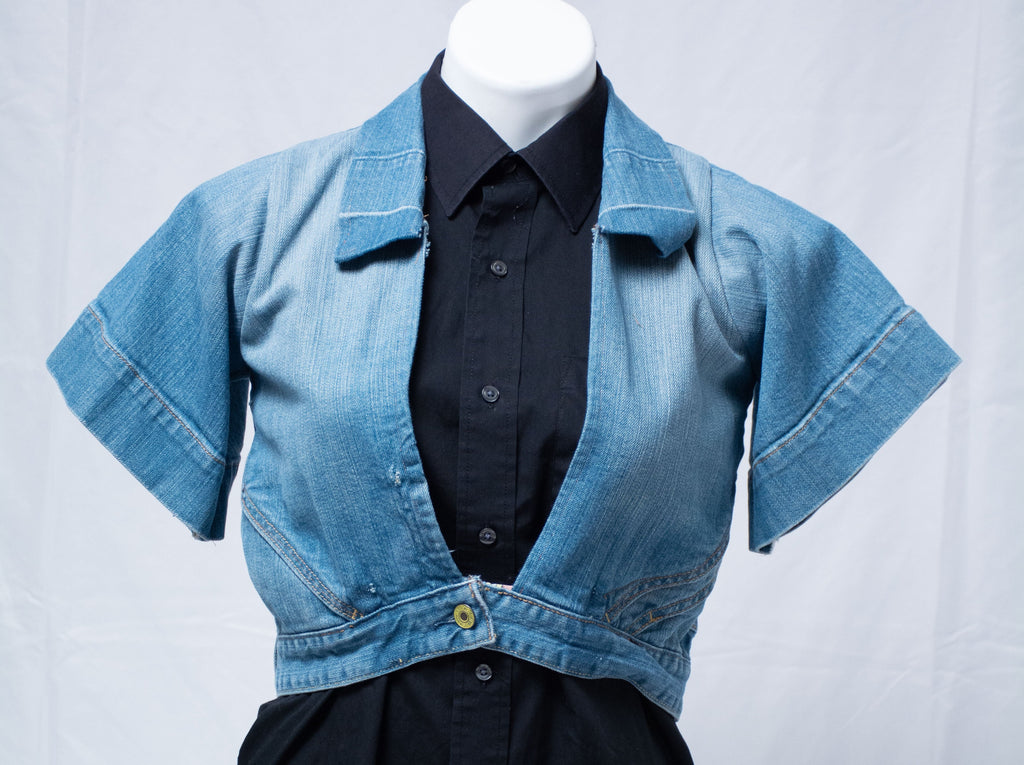Cropped Jean Jacket Repurposed