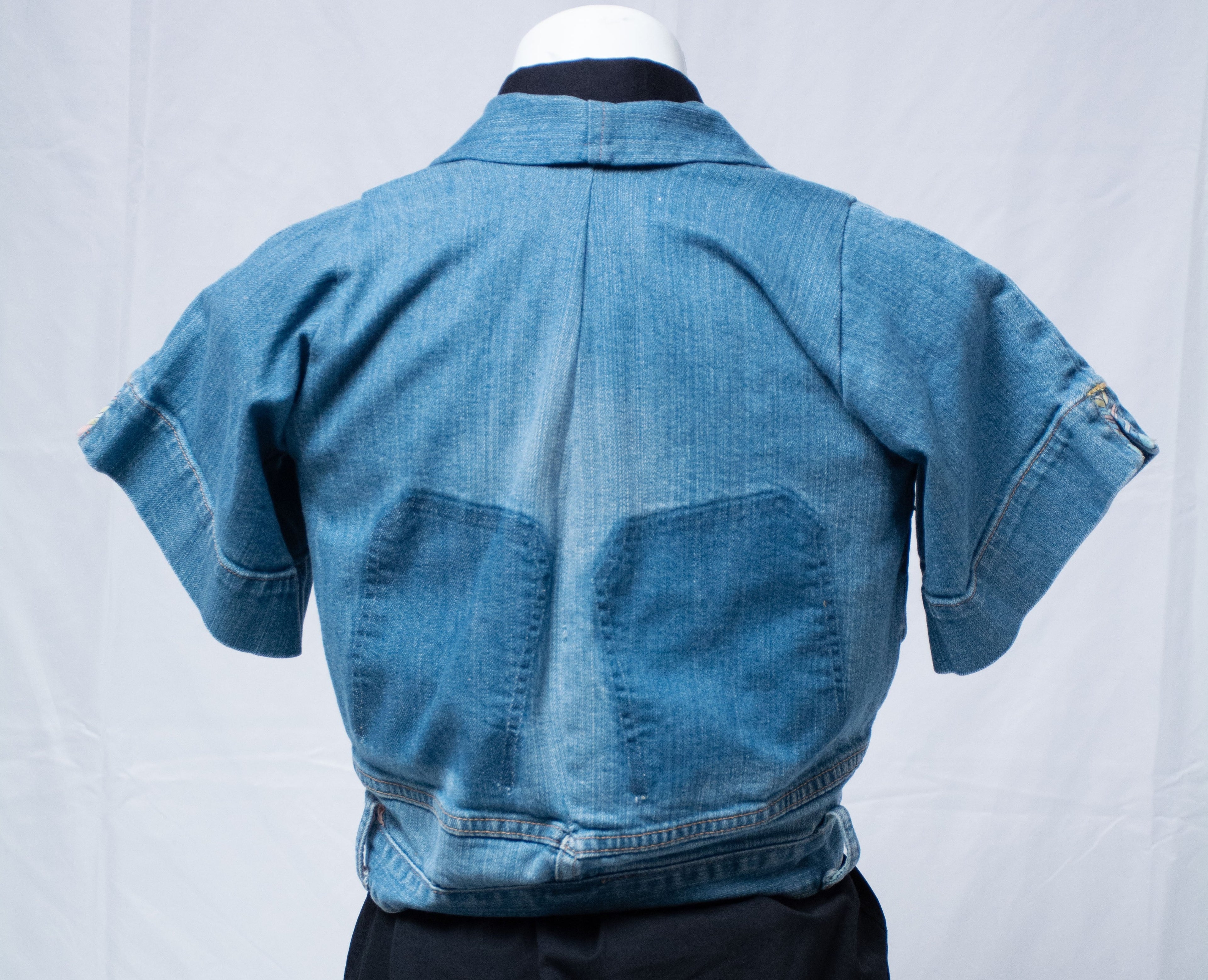 Cropped Jean Jacket Repurposed