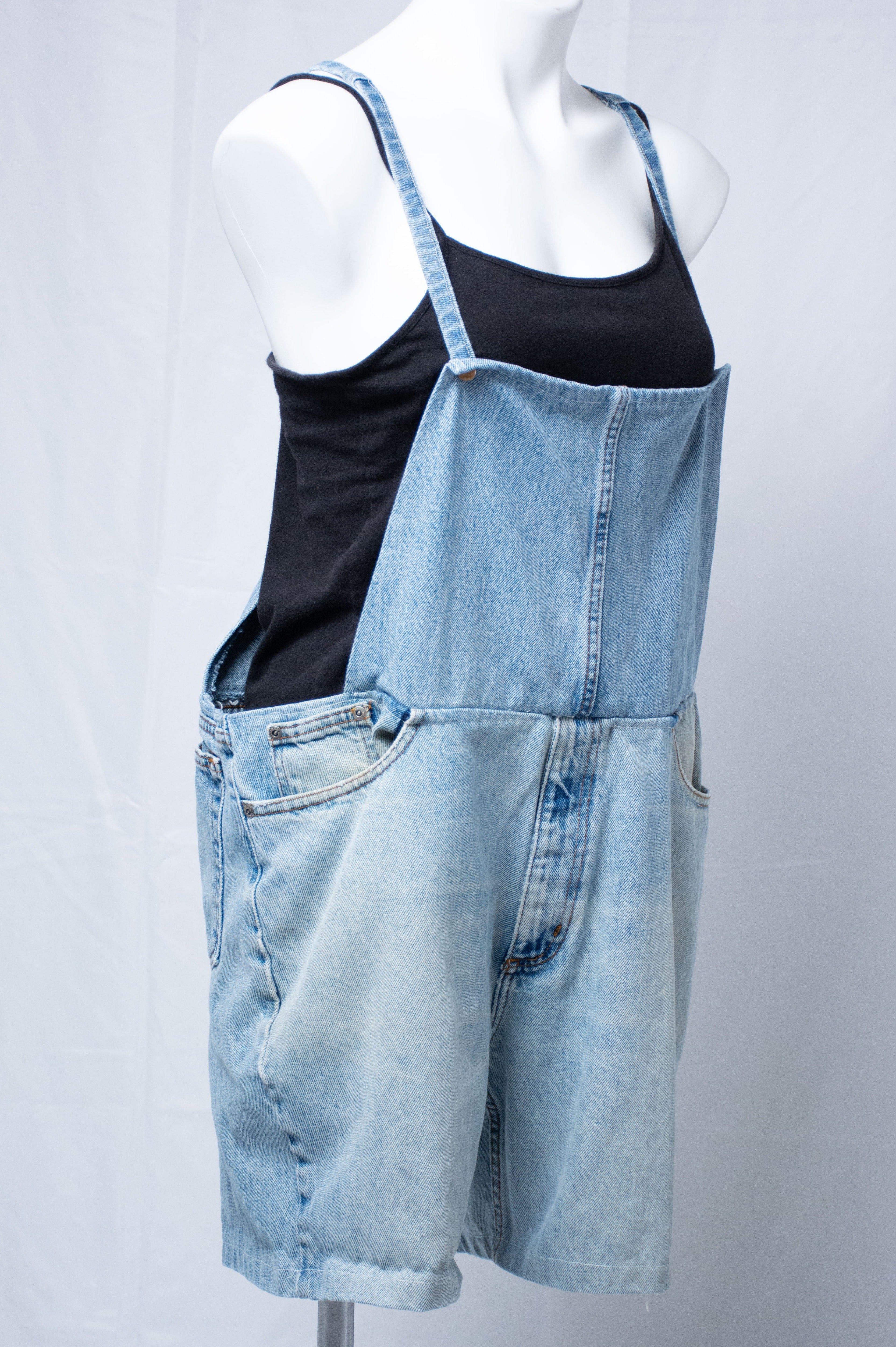 Denim Overall Shorts