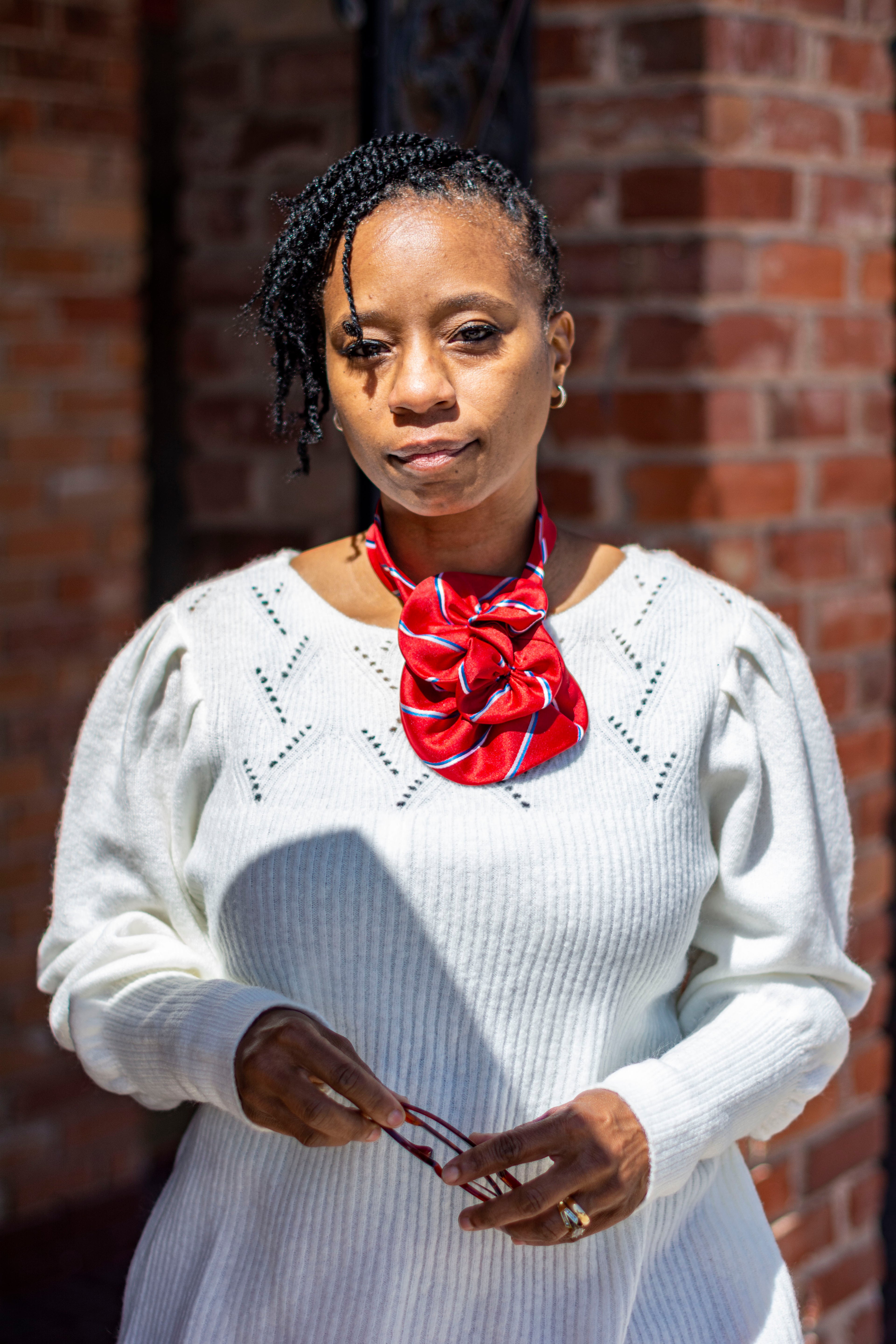 Cherry Red, Sky Blue, & White Neck Candy