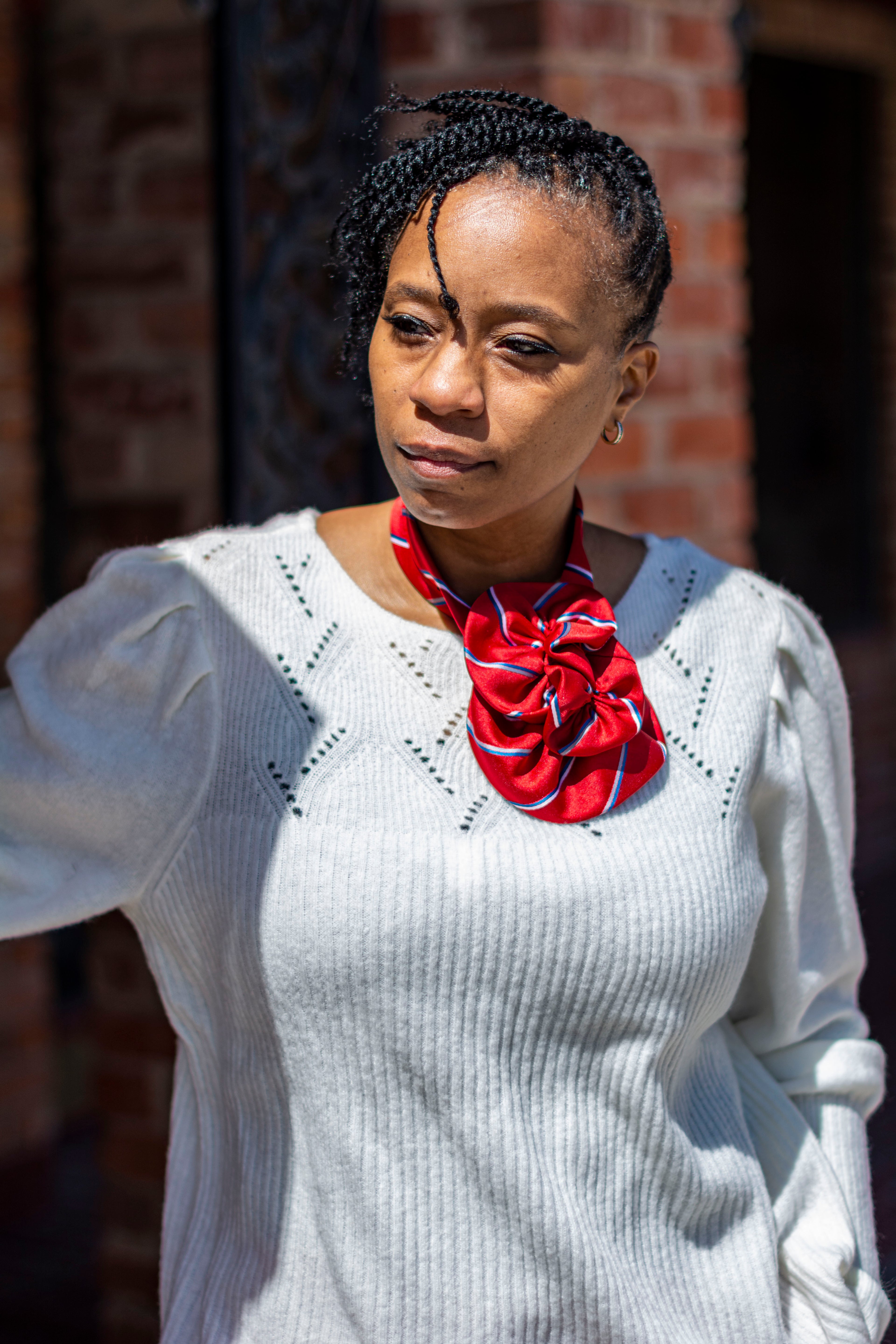 Cherry Red, Sky Blue, & White Neck Candy