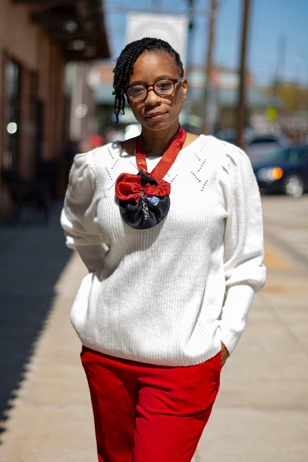 Red, Black, & White Neck Candy